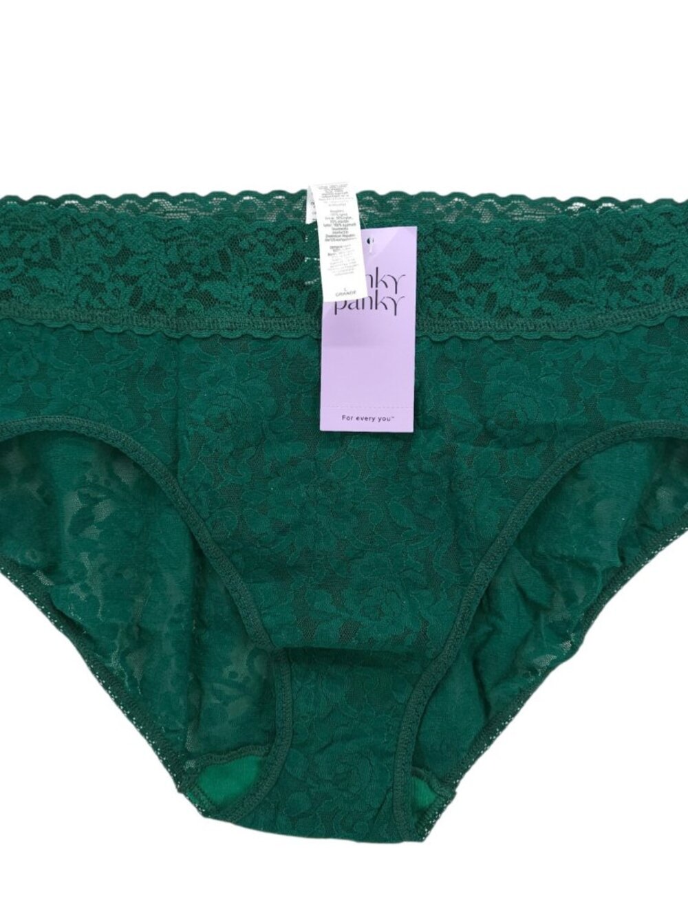 NWT HANKY PANKY Signature Lace French Brief Panties Underwear Spring Green LARGE